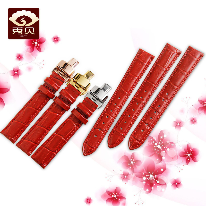 秀贝红色四叶草摄影师手表带