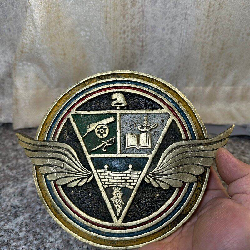 国外老铜牌 直径16cm 宽20cm重1155克 非偏远地区--议价商品