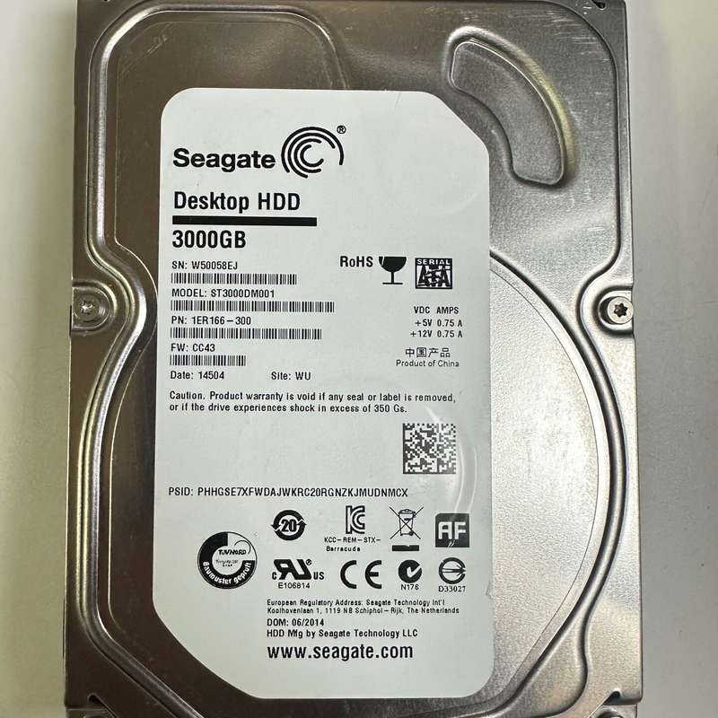 原装希捷 ST3000DM001 3TB 7200转 64M--议价商品