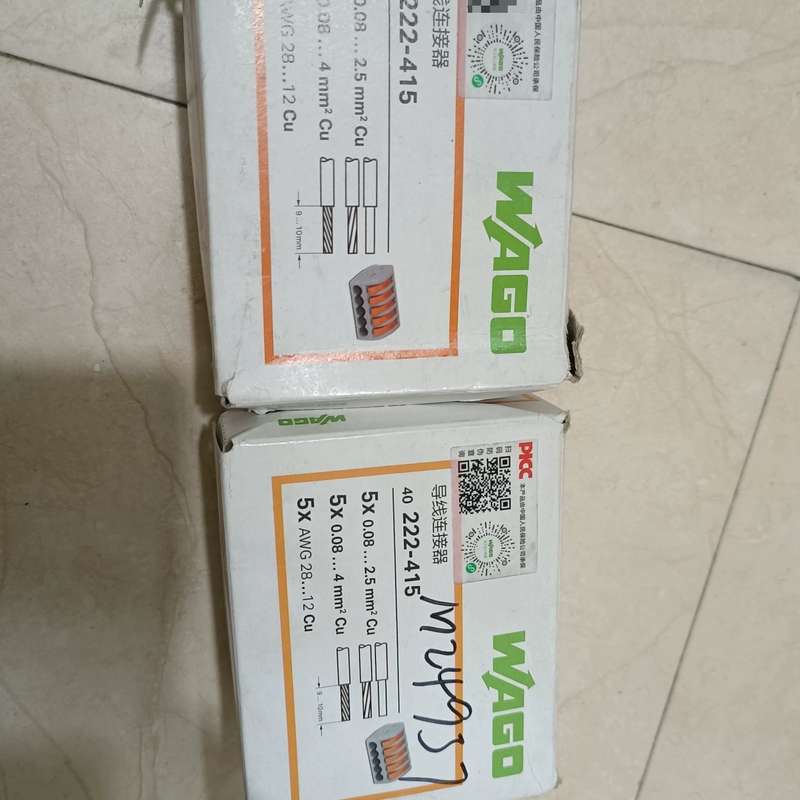 全新WAGO万可 222-415接线端子,原装正品,数量2盒--议价商品