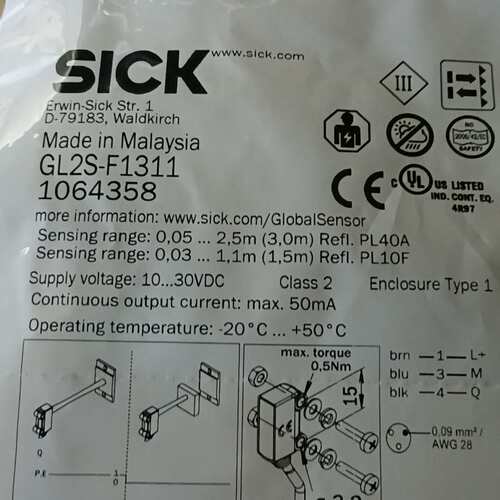 全新SICK西克GL2S-F1311光电传感器，马来西亚原装--议价商品