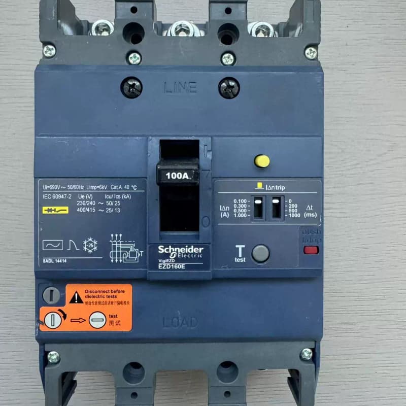 施耐德塑壳断路器EZD160E，3P 100A，二手拆机，成--议价商品
