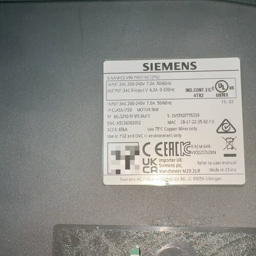2024年西门子 伺服驱动器 SINAMICS V90PRO--议价商品