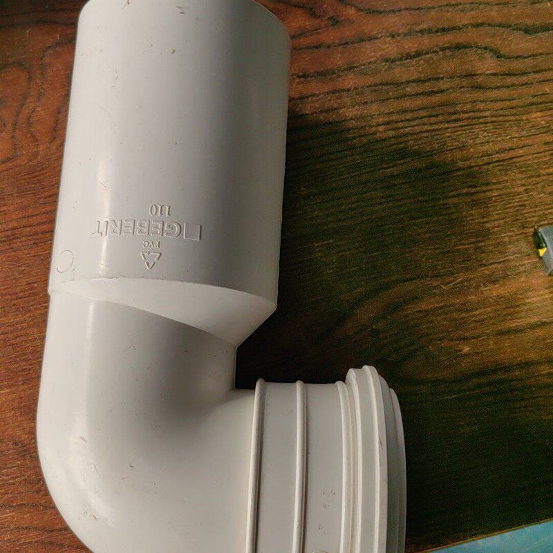 吉博力GEBERIT 110壁挂马桶排污弯头,原装厕具90°--议价商品
