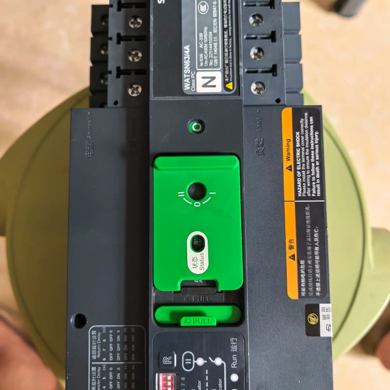 施耐德双电源自动转换开关WATSN63A/4A,4P四极,额--议价商品