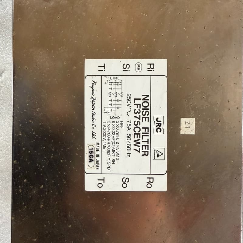 JRC电源滤波器 LF375CEW7,250V 75A,日本--议价商品