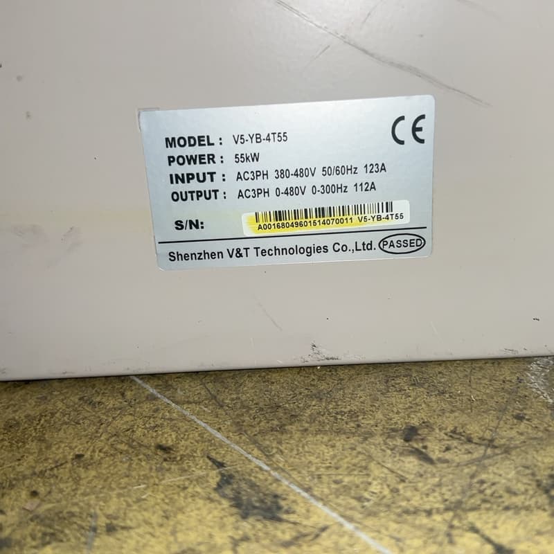 蓝海华腾变频器55KW,V5-YB-4T55,已测试功能包好--议价商品