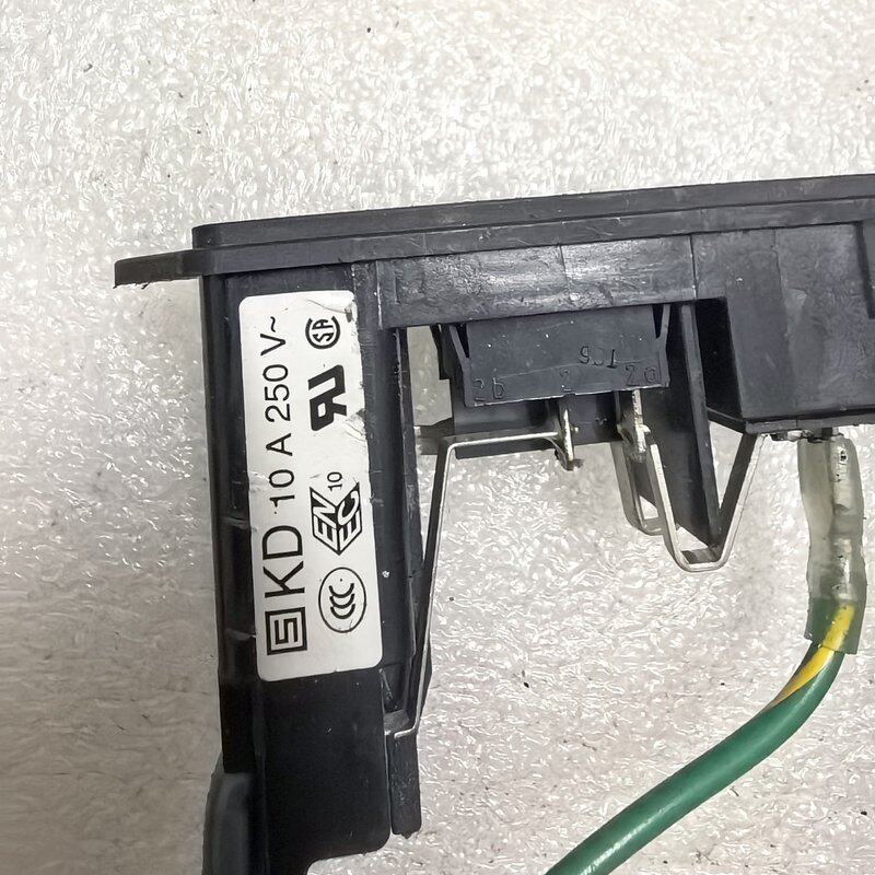 电源开关插座，二手拆机件，型号见图，带线，成色如图--议价商品