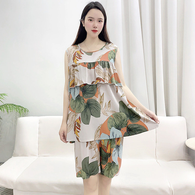 睡衣女款2025新夏薄棉绸防凸睡衣/家居服套装
