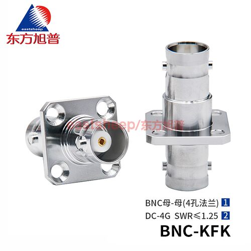 BNC-KFK连接器4孔法兰面板固定