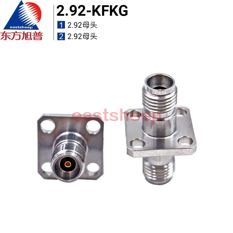 东方旭普毫米波转接器 2.92-KFKG 2.92MM母转母四孔法兰 DC-40G