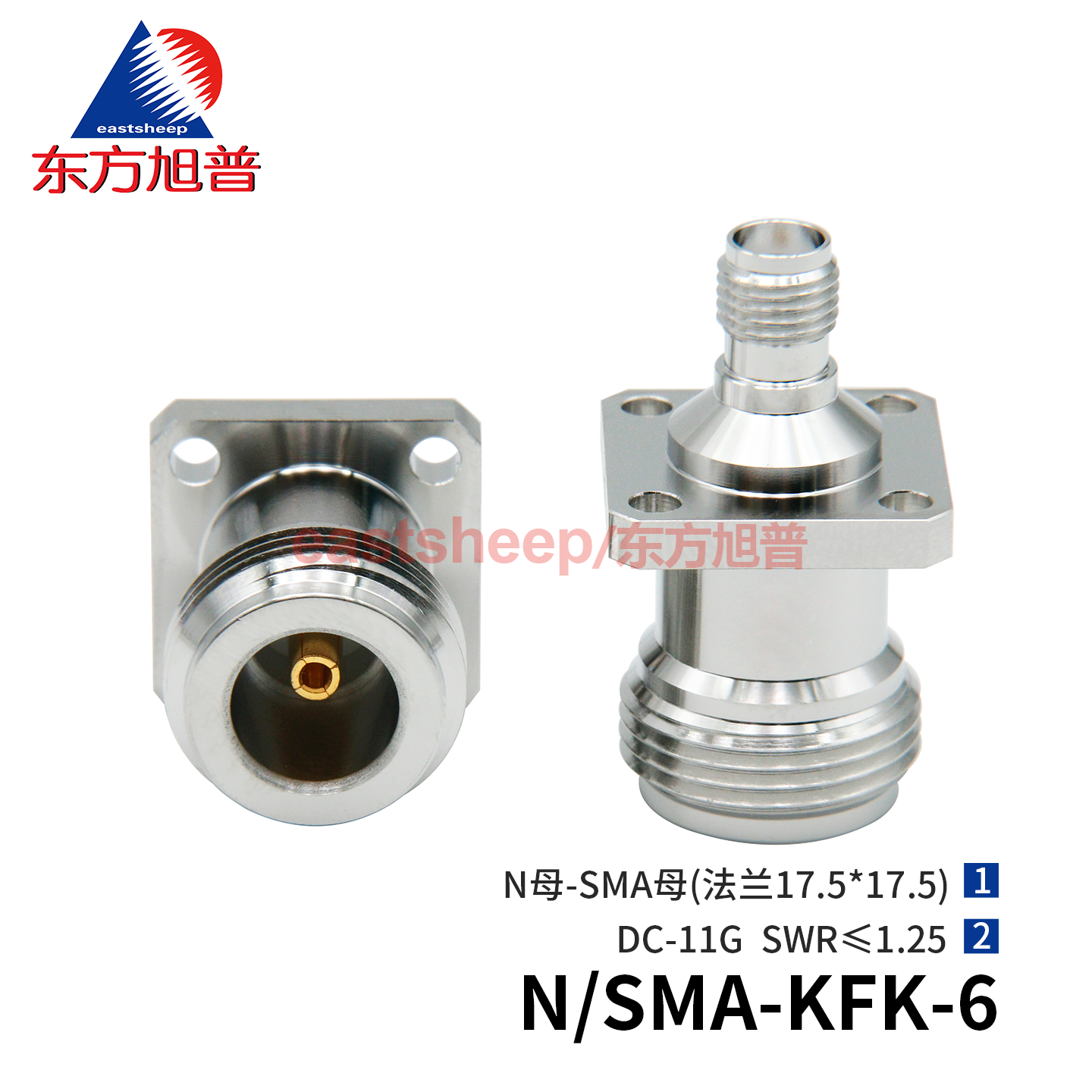 转接器N母转SMA母穿墙法兰11G