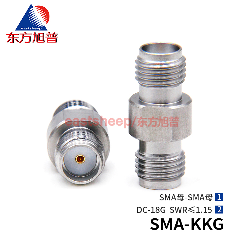 东方旭普 高频转接器 SMA-KK 不锈钢SMA母转母 SMA-KKG 双阴 18G 电子元器件市场 连接器 原图主图