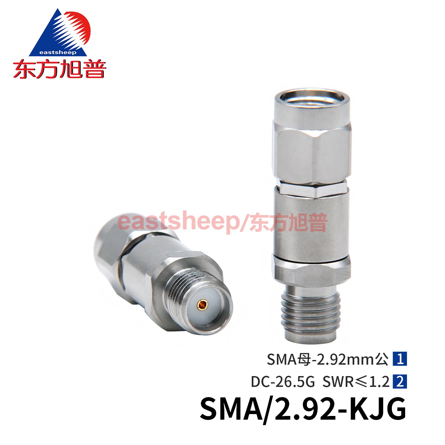 东方旭普 毫米波转接器 SMA/2.92-KJG SMA母转2.92mm公 DC-26.5G