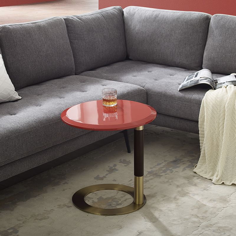 品质轻奢简约实木不锈钢边几角几