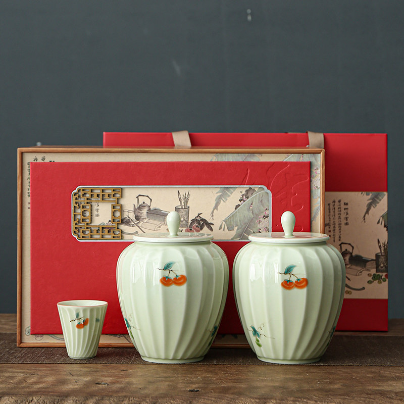 高档茶叶礼盒装空盒通用半斤红茶绿茶包装盒空礼盒定制陶瓷礼品盒