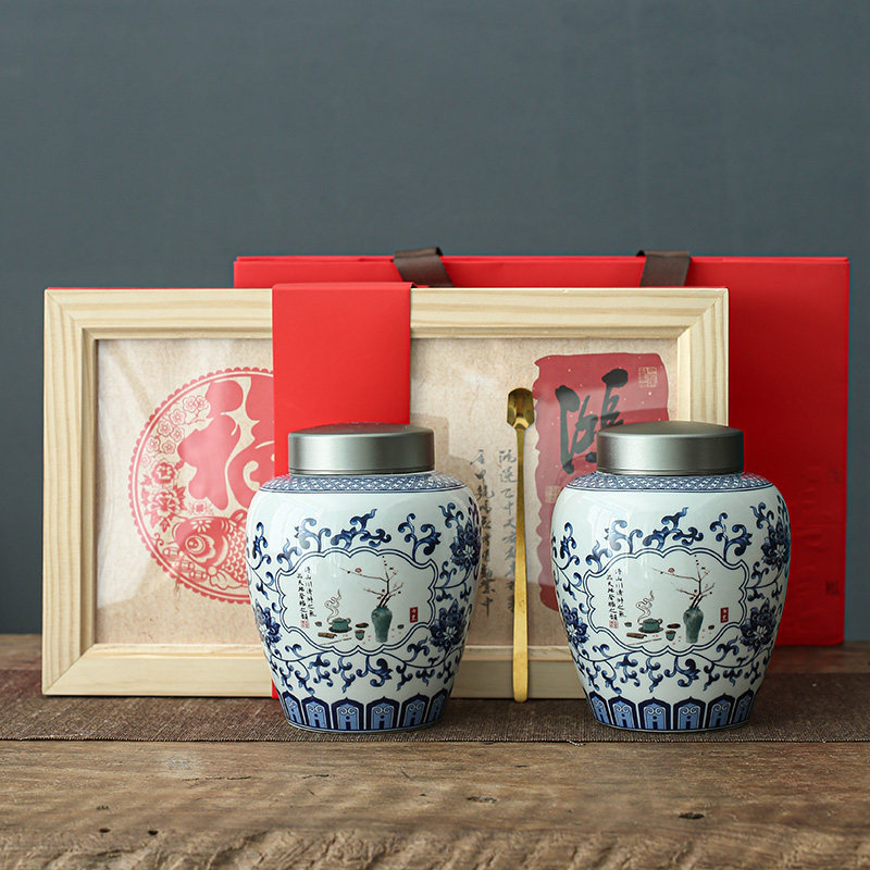 高端茶叶礼盒空盒通用半斤装绿茶白茶红茶包装盒空礼盒定制陶瓷罐,餐饮具,茶叶罐,淘宝优惠券,粉丝福利购,淘宝优惠卷