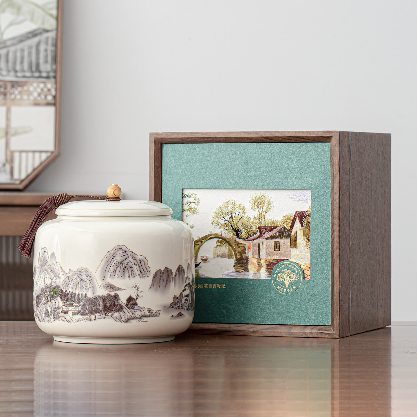 2026新款茶叶礼盒装高档空盒子一斤特大号陶瓷罐通用红茶绿茶定制
