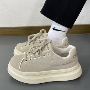 复古男鞋 百搭系带小众运动鞋 ins潮鞋 男士 子 厚底增高休闲板鞋 爆款
