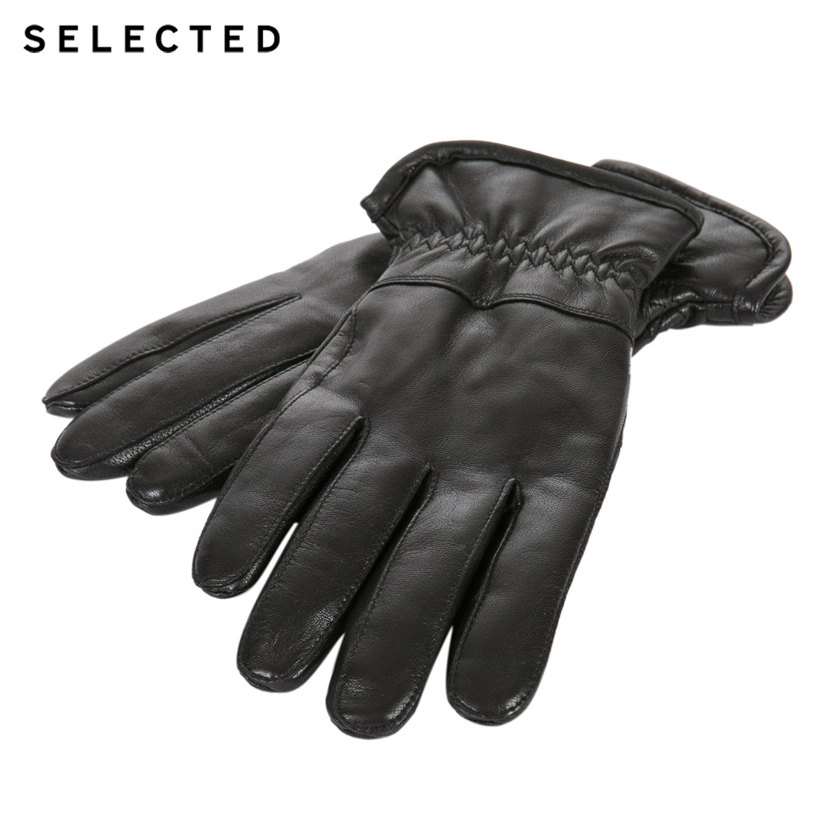 Gants pour homme SELECTED    en peau de mouton - Ref 2782353 Image 1