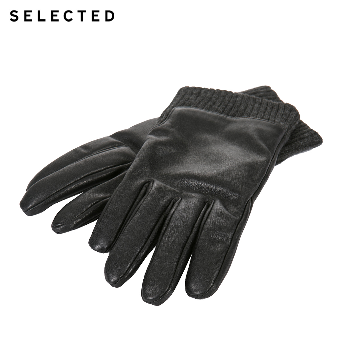 Gants pour homme SELECTED    en peau de mouton - Ref 2782355 Image 1