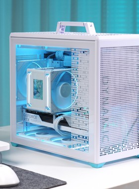 未知玩家P80折叠手提便携式MATX白色240水冷MINI台式桌面电脑机箱