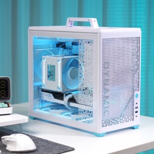 未知玩家P80折叠手提便携式MATX白色240水冷MINI台式桌面电脑机箱