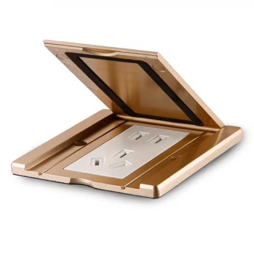 施耐德86型开启式翻盖地插 全铜 10A五孔地插 地面插座E228小地插