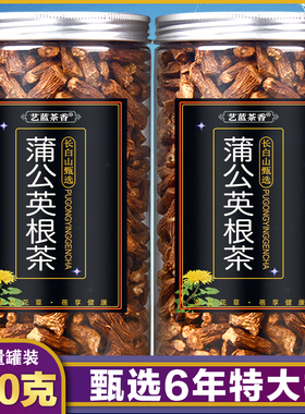 蒲公英根茶500g1斤野生蒲公英茶炒制特大6年根长白山大根罐装天然