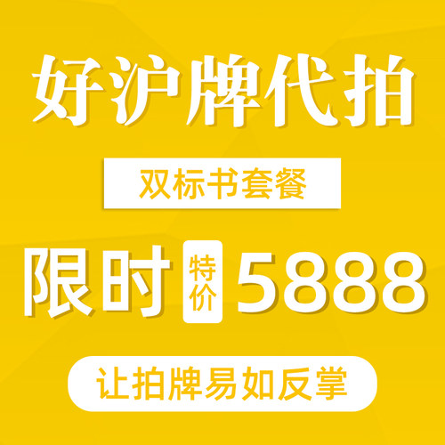好沪牌代拍沪牌代拍双标书