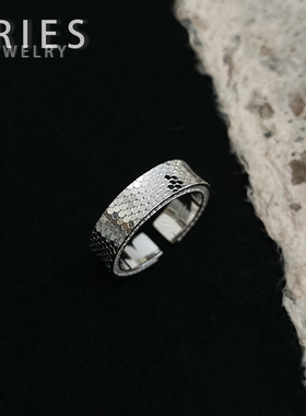 s925纯银小众蜂巢碎冰冰戒指