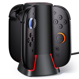 适用任天堂switch2底座充电器手柄充电站Joy Con充电支架幻彩快充