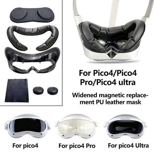 适用于Pico4/Pico4 Pro/Pico4 Ultra磁吸替换支架PU面罩透气配件