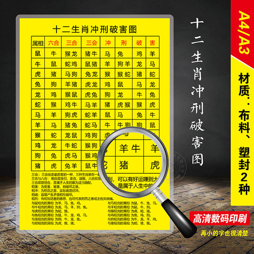 十二生肖冲刑破国学经典传统文化