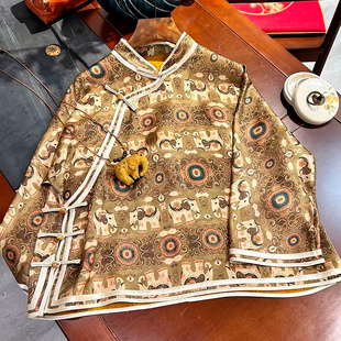 新中式新国风唐装汉服民族服装复古穿搭提花改良旗袍款式盘扣上衣