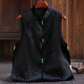 马甲中国风刺绣上衣轻奢高级感唐装 旗袍汉服中式 背心 2025新款 女装