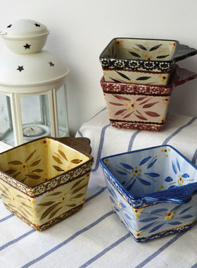 乐家陶瓷烘培碗temp-tations欧式手绘甜品分装碗模具烤碗时尚收纳