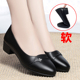 休闲女士皮鞋 妈妈鞋 中年春秋季 真皮工作鞋 子单鞋 软皮软底低跟女鞋