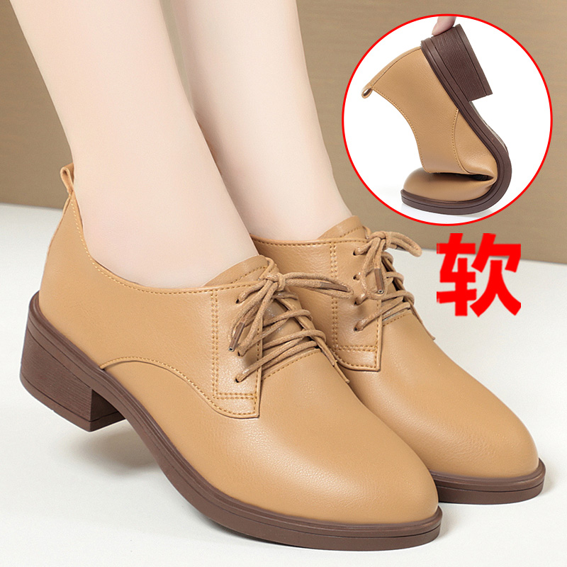 单鞋韩版软底软面舒适圆头