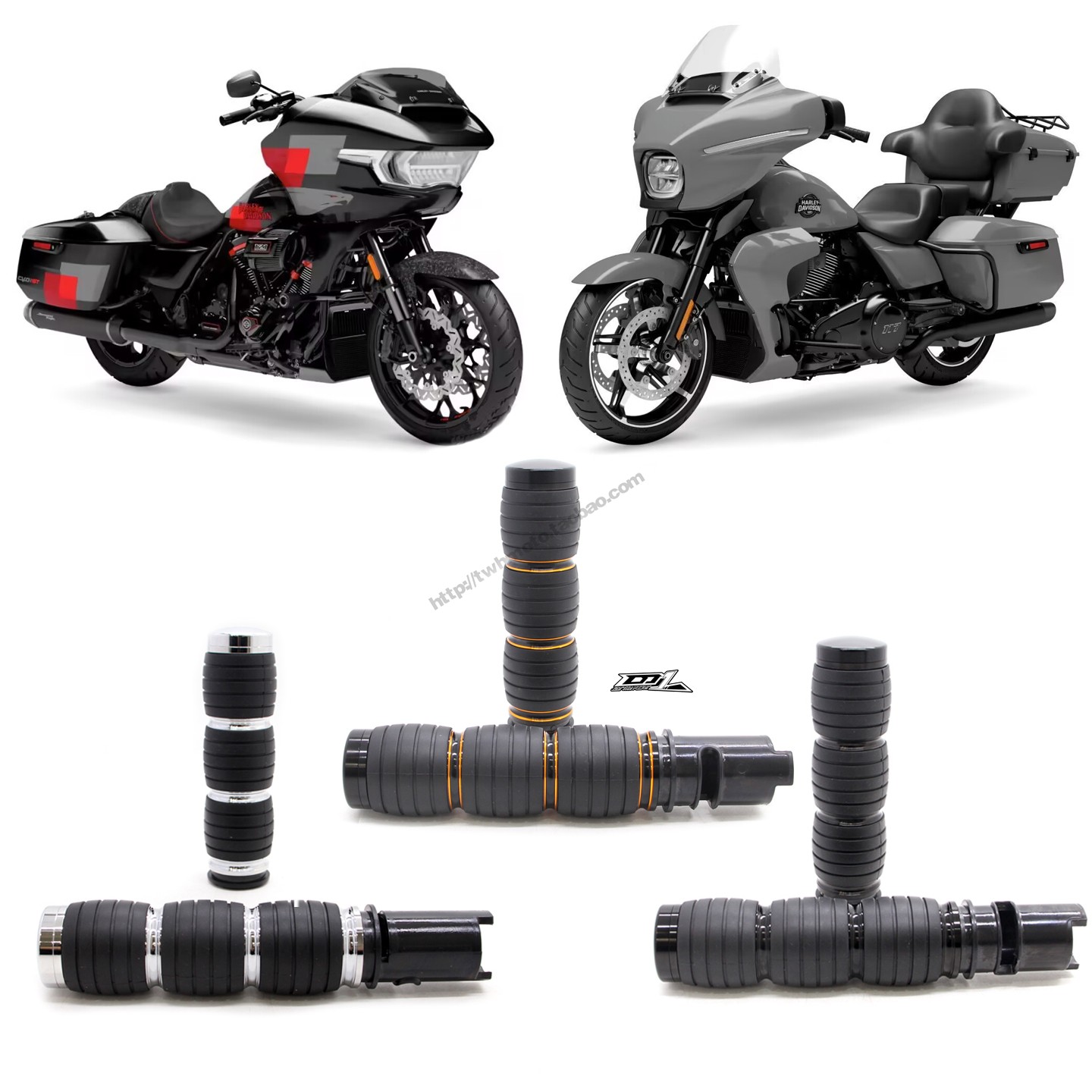 适用哈雷121滑翔改装手把套25后