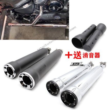适用XL883N 1200 X48 2008-22年改装COBRA眼镜蛇排气管低沉音尾段
