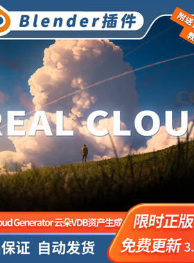 Blender插件 Real Cloud Generator Pro 1.0.4 真实云朵资产生成