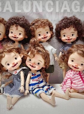 blythe、qbaby、Amydoll马海毛小卷毛假发