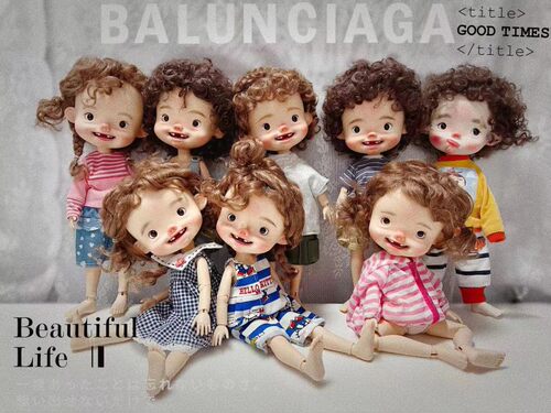 blythe、qbaby、Amydoll马海毛小卷毛假发