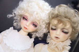 三分bjd娃娃马海毛假发volks，SD(白色爆炸头）尺寸可定制