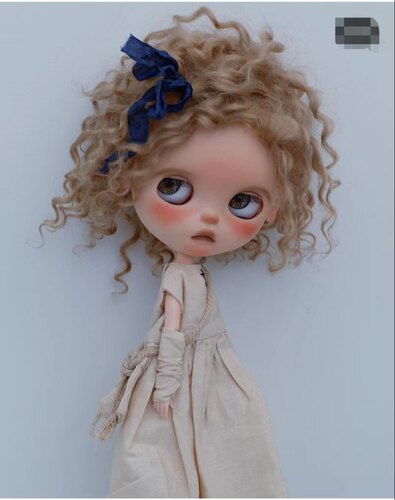 springdoll品牌Blythe小布qbaby马海毛小卷毛假发