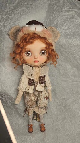现货Blythe小布qbaby马海毛假发胡萝卜色小卷毛