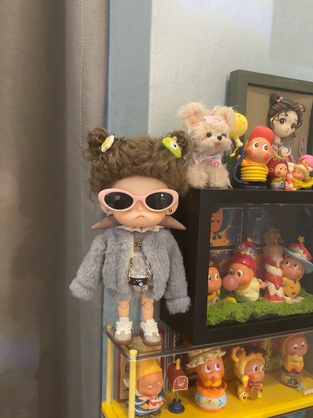 嘎子姐Blythe小布Zsiga头围茶棕色小卷毛假发双啾啾,模玩/动漫/周边/娃圈三坑/桌游,BJD娃衣,淘宝优惠券,粉丝福利购,淘宝优惠卷