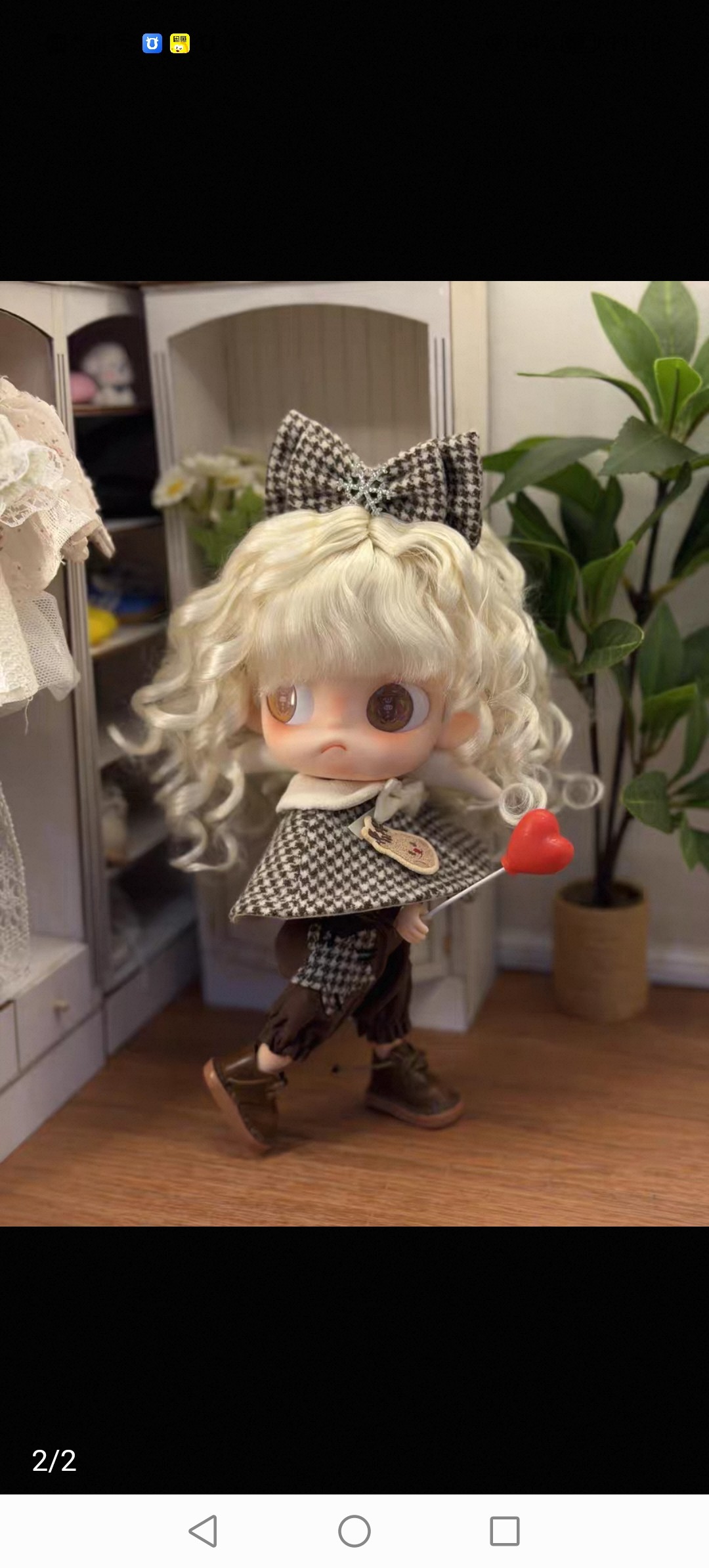 定制款嘎子姐Zsiga小布Blythe俄罗斯马海毛白色大卷假发