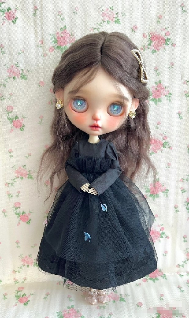 blythe、qbaby俄罗斯马海毛假发(茶棕色)